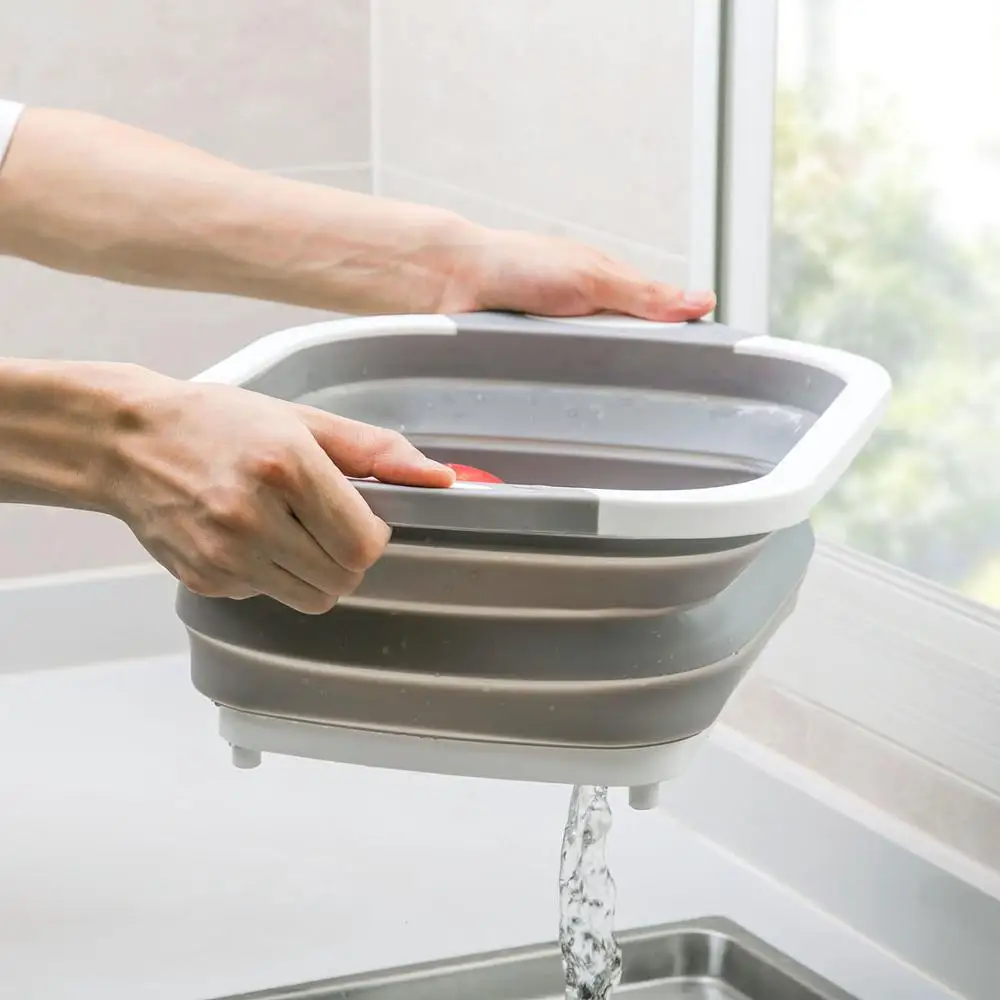 Большая складная корзина для овощей фруктов и раковина пластиковая экономия