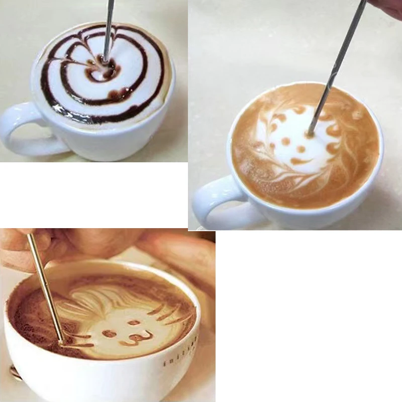 

Stainless steel pots Milk frother for coffee Mixer Drawing cafe Coffee decorations Latte cups Barista accessories Milk art