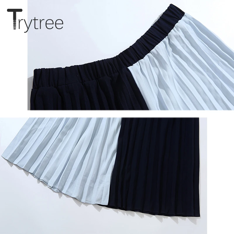 Осенне-зимний женский повседневный комплект из двух предметов Trytree топ с высоким