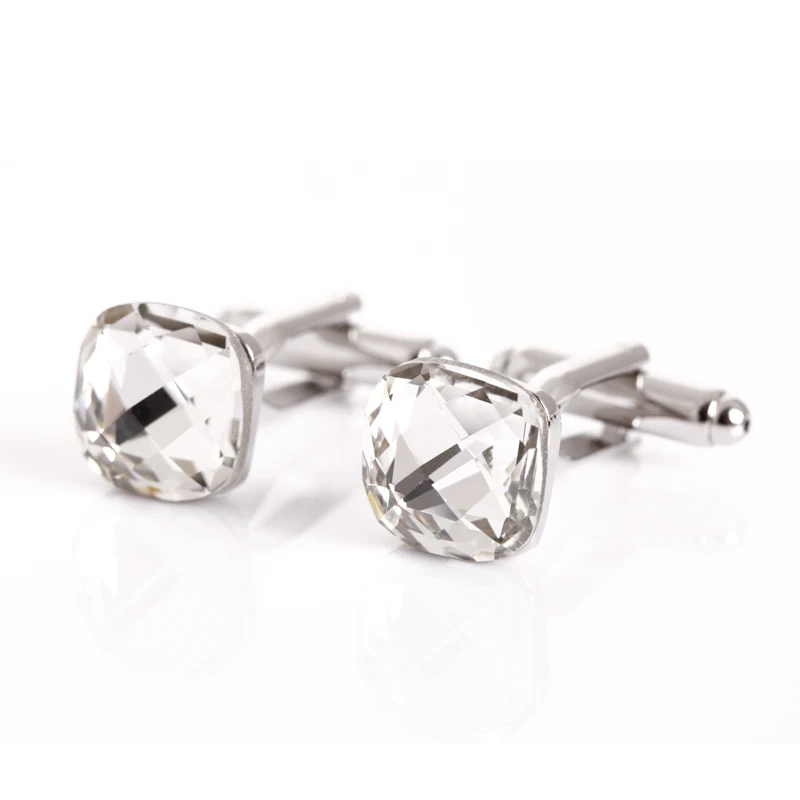 Модные многоцветные запонки с кристаллами для мужчин оптовая продажа 3 пары