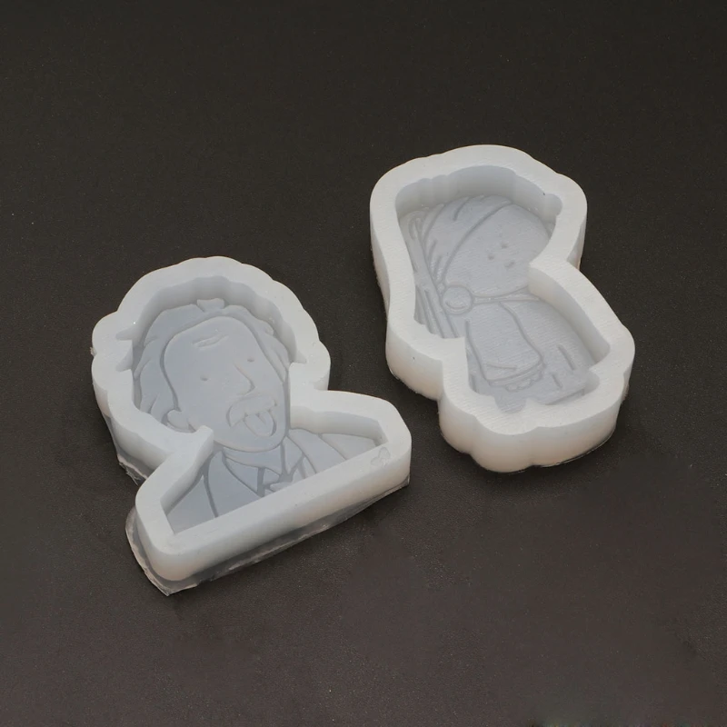 

LXAE Character Coloring Crystal Epoxy Resin Mold Aromatherapy Plaster Casting Silicone Mould DIY Crafts Ornaments Decorations