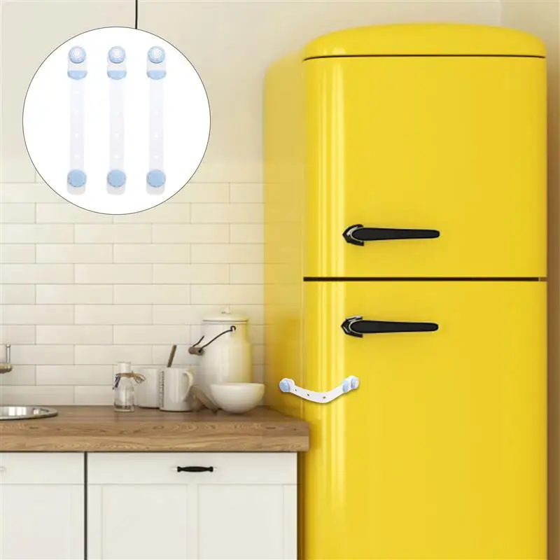 

3Pcs Fridge Lock Children Multi Use Kids Refrigerator Straps Latch Lock Door Guard