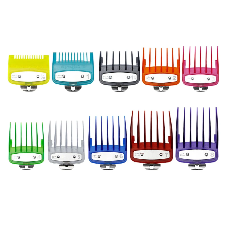 

1Set/10Pcs Colorful Clipper Guide Combs Replacement Guards Set Fits for Most All Full Size for Wahl Hair Clippers