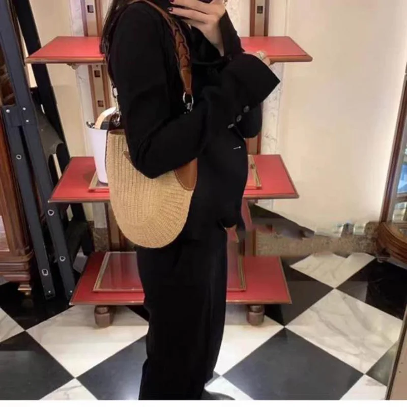 

Women's Bag Portable 2021 Deluxe Hand-Woven Bag European-style Shoulder Bags Seaside Holiday Bag New Fashion ForSummer Bag