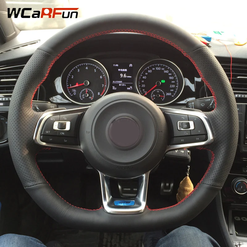 WCaRFun черная искусственная кожа фотосессия для Volkswagen Golf R 7 GTI MK7 VW Polo Scirocco 2015 2016 |