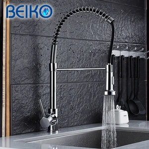 304 stainless steel kitchen faucet deck mounted mixer tap 360 degree rotation stream sprayer nozzle kitchen sink hot cold taps free global shipping