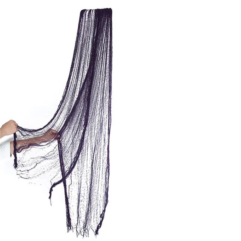 Жуткая ткань для Хэллоуина украшение окна стола двери сетка жуткая нарядная