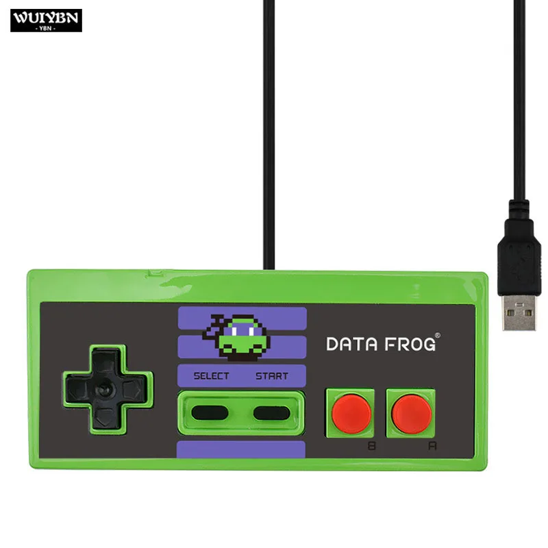 Армейский зеленый USB 1,4 м проводной геймпад контроллер Джойстик Для nintendo; классический узор в красно-белую игровая консоль с операционной системой Windows 7/8/10 и Mac - Цвет: Армейский зеленый