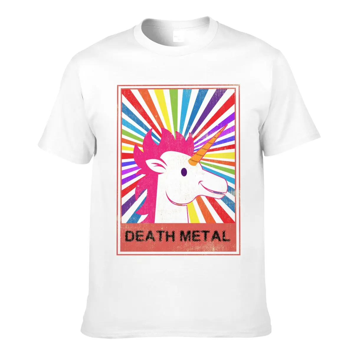 

Men tshirts Short Sleeve Funny Death Metal Horse Printing Cotton Soft Breathable Mens t shirts Top Casual Fashion Male Camisetas