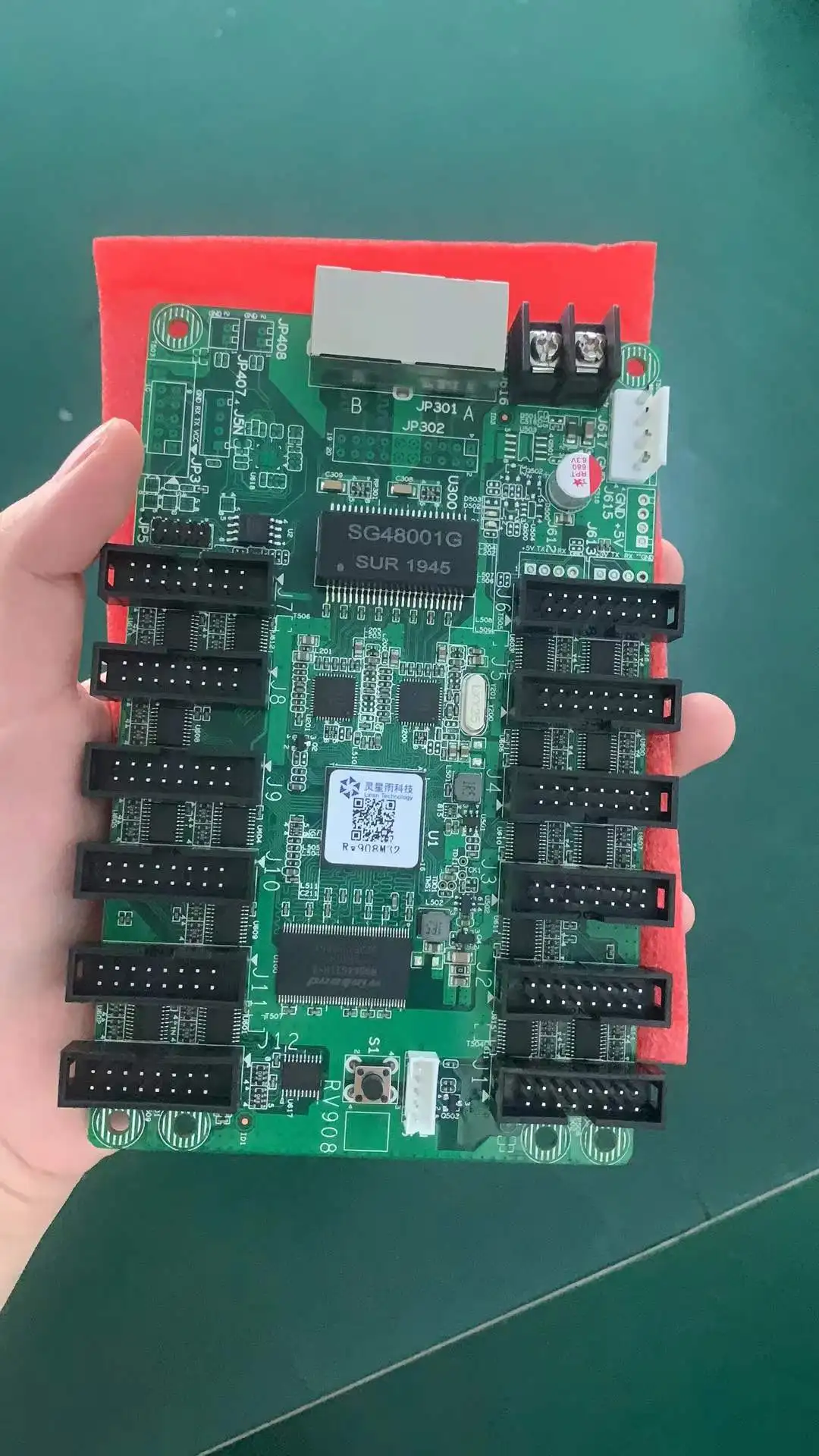 Linsn RV908M32 приемная карта для полноцветного дисплея с интегрированным портом 12 hub75