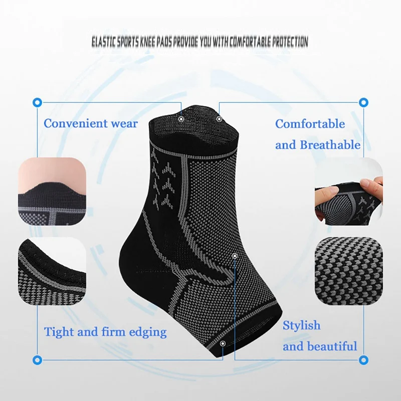 1 шт. Поддержка печатных дышащая трикотажная компрессионный рукав на ногу с