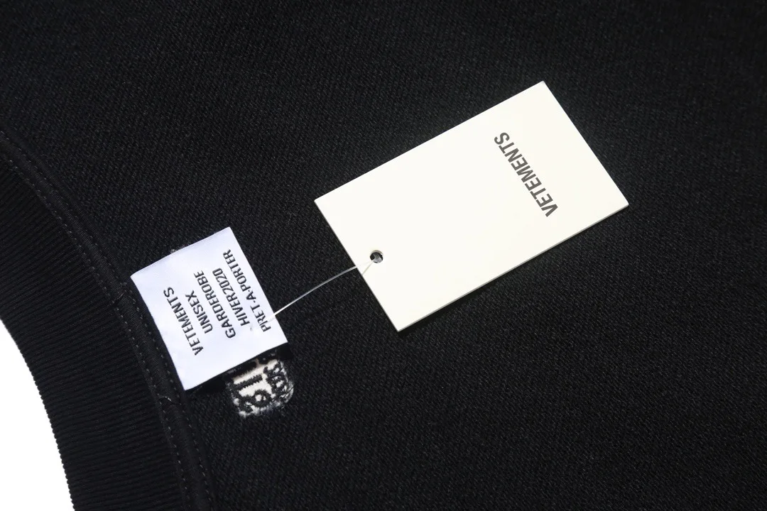 2020FW Vetements Логотип Этикетка Sitiching для женщин и мужчин толстовки с капюшоном хип хоп