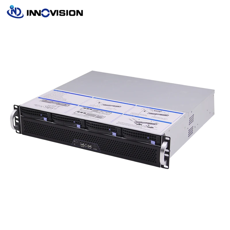 Гибкая компактная Серверная шасси 2U L = 400 мм 4 отсека корпус hotswap для NAS/NVR|Корпуса