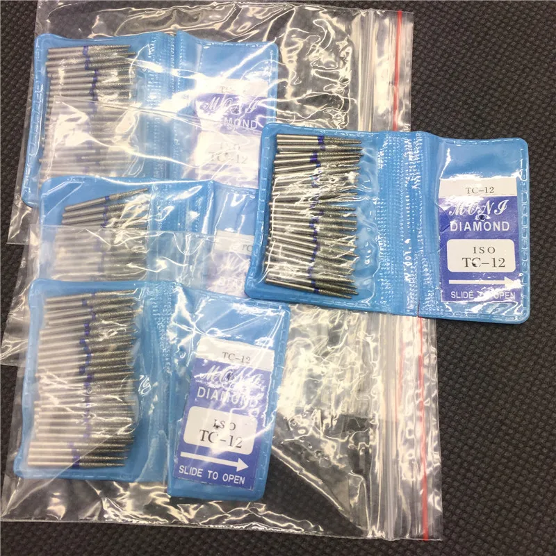 50 шт. стоматологический Алмазный TC 12 FG высокоскоростной Борс для полировки и