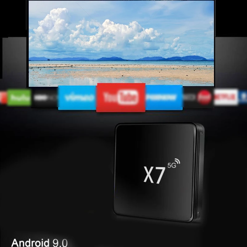 X7 ТВ коробка 4 Гб + 32 ГБ Amlogic S905L2 ядра Dual Band 2 г/5G Wi-Fi 4K HDMI Android 9 0 Media Player Декодер