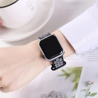 womens watch led color matching red light square youth electronic watch hollow strap breathable creative trendy student watch