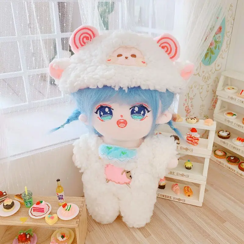 Человеческие хлопковые куклы плюшевые игрушки 20 см Kawaii Qversion Lanzhi Xiaowu сетчатые
