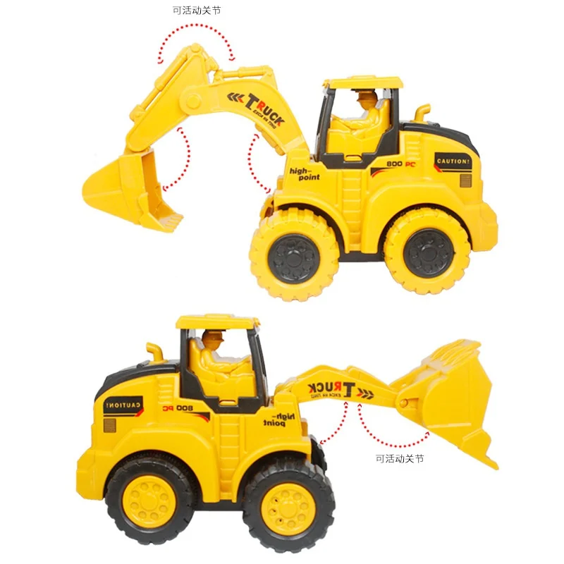 

Children's Boy Puzzle Early Education Toys Excavator Bulldozer Engineering Inertial Stunt Vehicles Car Inertia Friction Power