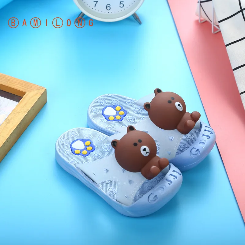 2020 новые летние сандалии для девочек детские с рисунком Нескользящие Тапочки