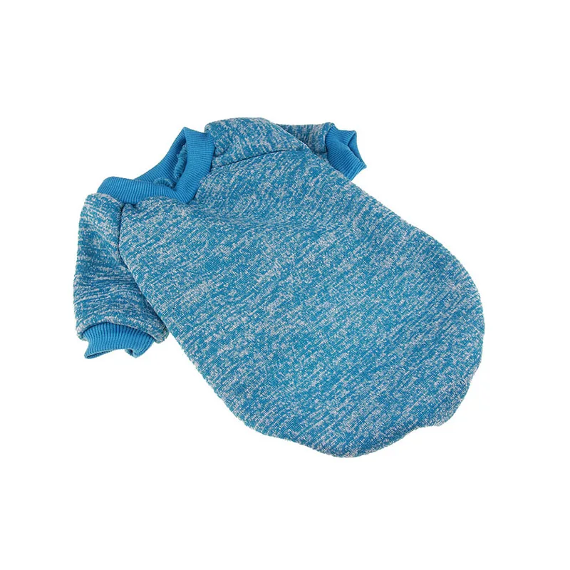 sky blue Одежда для домашних собак Зимний теплый толстый Джемпер трикотажный свитер для маленьких средних собак Жилет для кошек поставка одежды для питомцев - Цвет: sky blue