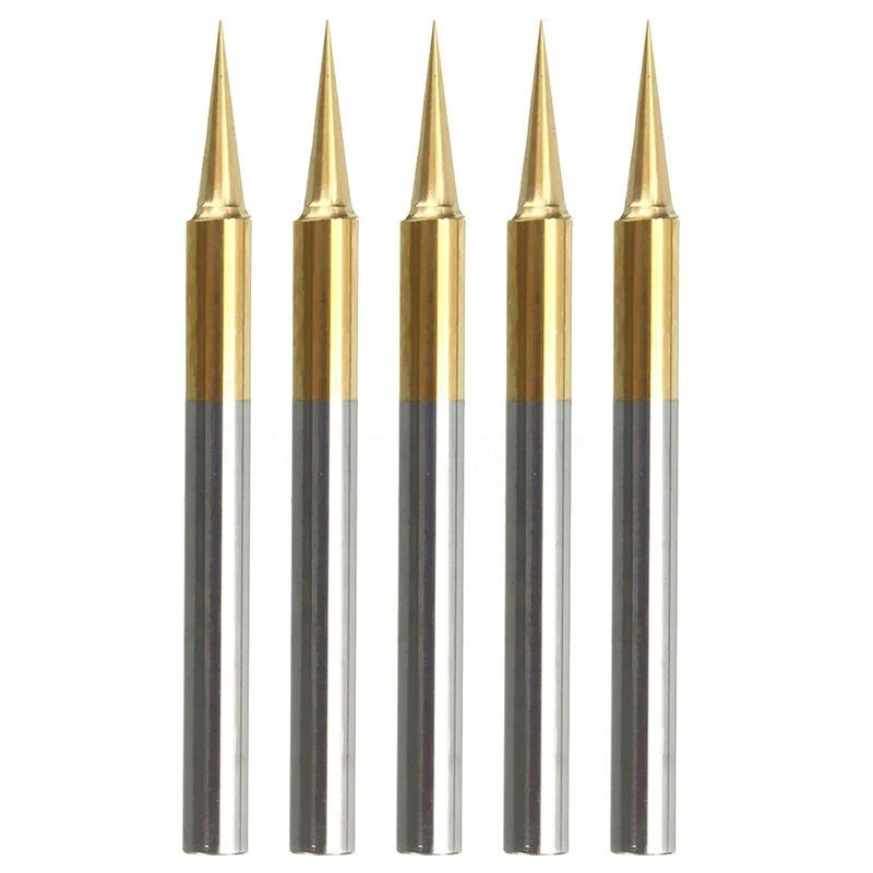 

5pcs 15 Degree 0.1mm Tungsten steel PCB Engraving CNC Bit Router Tool