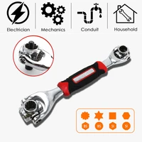 sf 48 in 1 multipurpose bolt wrench 360 degree socket wrench rotary spanner with spline bolts furniture car repair tools