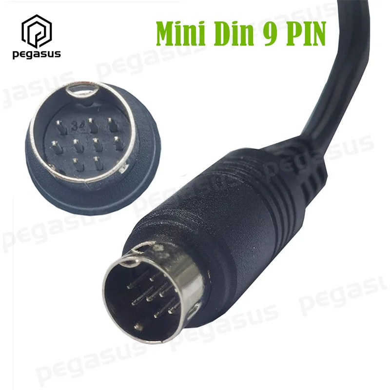 1 8 метров Mini DIN 9-контактный штекер-постоянный ток 3*3 5 мм Штекерный адаптер кабель