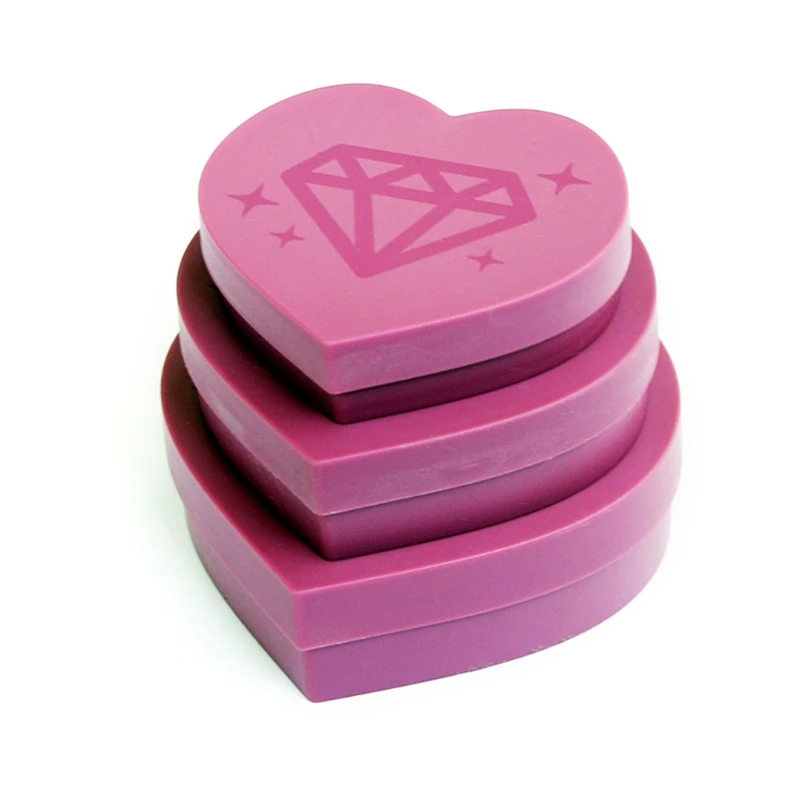 

3 Pcs Heart-Shaped 5D Diamond Painting Storage Tray Box Plastic Bead Sorting