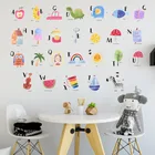 Самоклеющиеся съемные обои из ПВХ, с фруктовым алфавитом, для детской спальни, декоративный Декор для дома, мультяшная наклейка животное