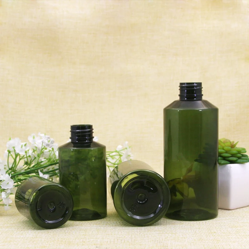 

30 pcs/Lot PET Plastic Refillable Bottle For Cosmetic 50ML 100ML 150ML 200ML Cleansing Lotion Pump Containers JX029