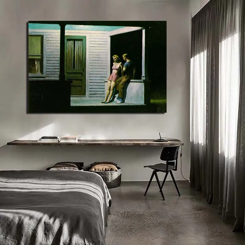 Эдвард Хоппер летняя вечерняя настенная Картина на холсте постеры принты