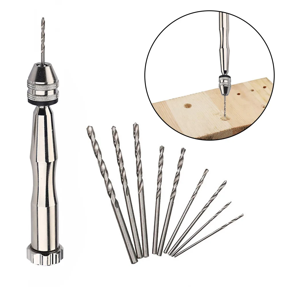 10 шт./компл. микро спиральное сверло Мини Микро алюминиевая ручная дрель с