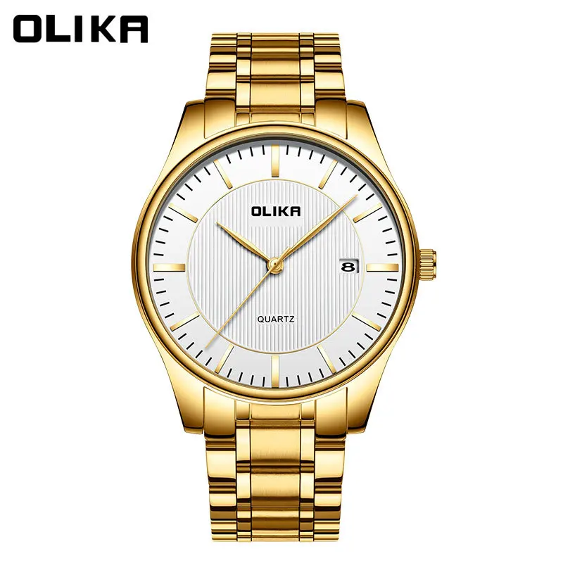 Olilka/ Oulijia Special Men's Watch Solid Steel Strip Waterproof Fashion Business Simple Men's Watch Watch for Men Luxury Watch