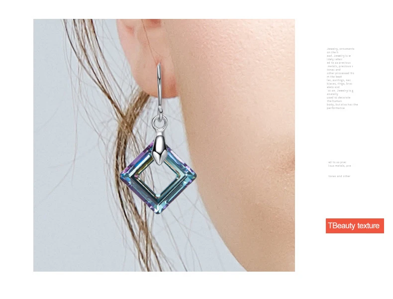 Warme Farben, женские серьги с кристаллами Swarovski, S925, серебряные серьги-капли с кристаллами, европейские ювелирные изделия, вечерние серьги