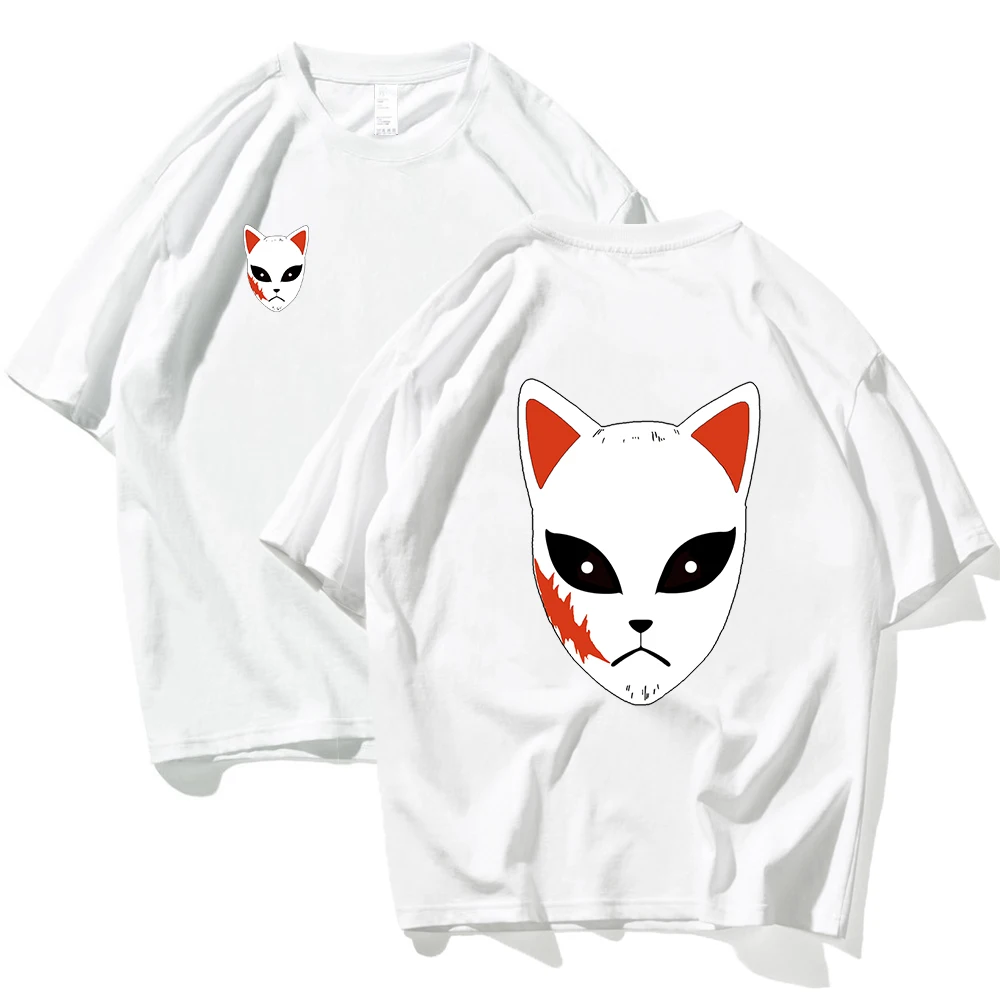 

Demon Slayer Double-Sided Printing Tshirt Men Anime Casual Clothing Pattern Loose Fashion Tshirt Casual Sweat Breathable Tops