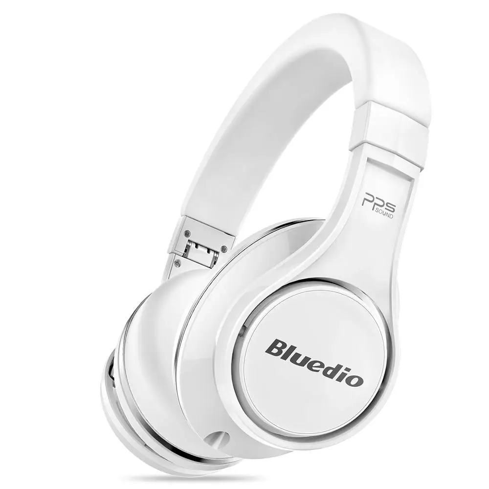 White Bluedio UFO высококачественные Bluetooth наушники 3D звук наушники из алюминиевого сплава HiFi Накладные наушники Беспроводная гарнитура с микрофоном для телефона - Цвет: White