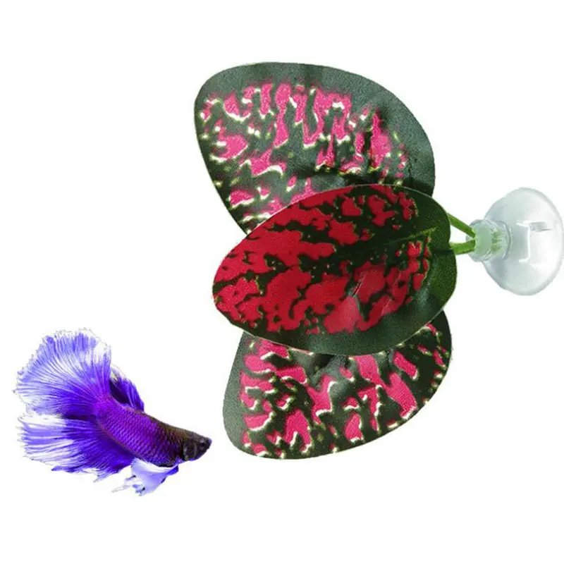 

Betta Leaf Aquarium Artificial Plant Fish Rest Spawning Leaf Fish Bed Simulation Colorful Fish Tank Hammock Aquarium Accessorie
