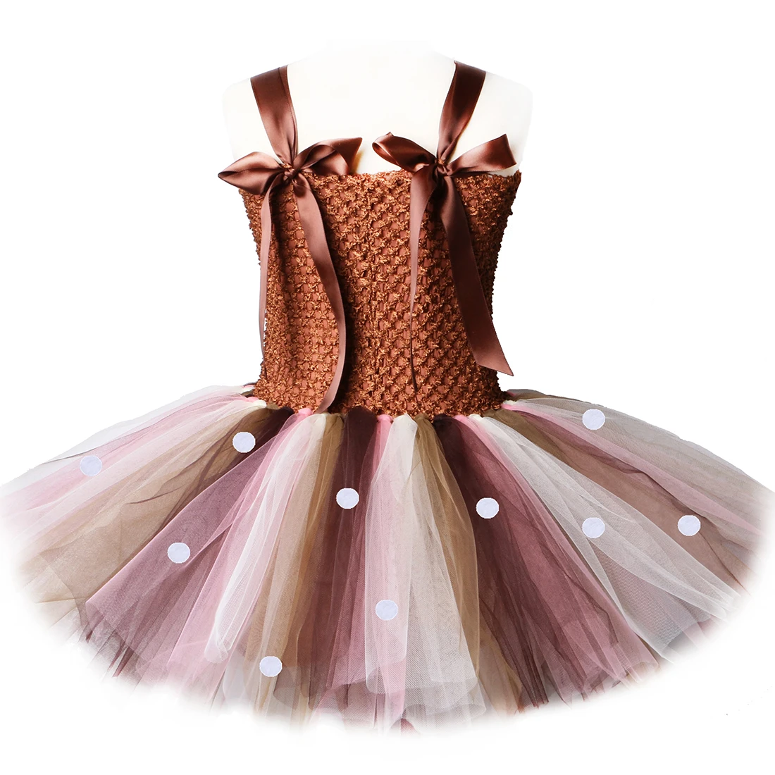 

Deer Costumes for Girls Christmas Dress for Kids Halloween Costumes Reindeer Tulle Tutu Dress Birthday Princess Clothes Brown