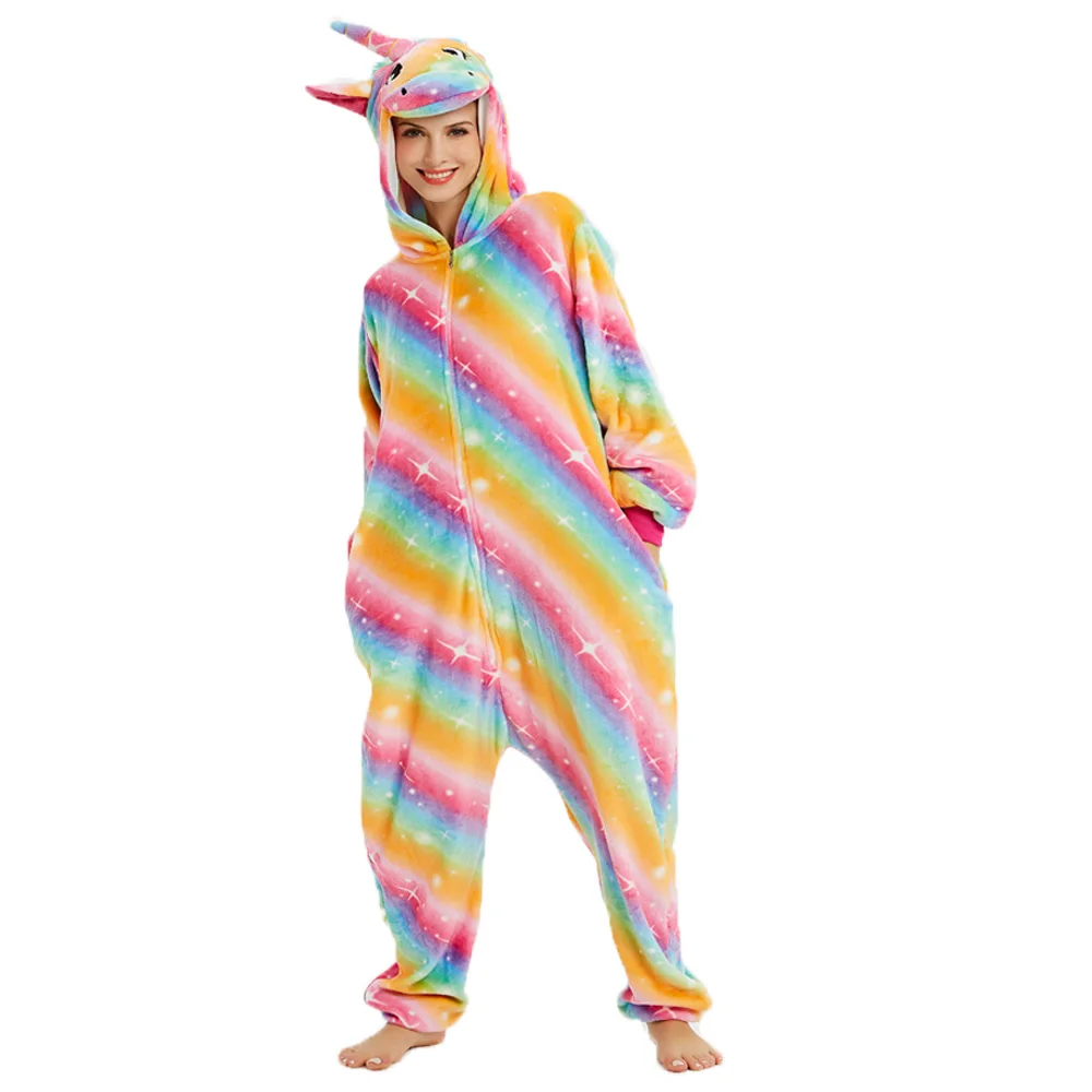 Пижама кигуруми в стиле аниме лиса панда единорог унисекс цвет
