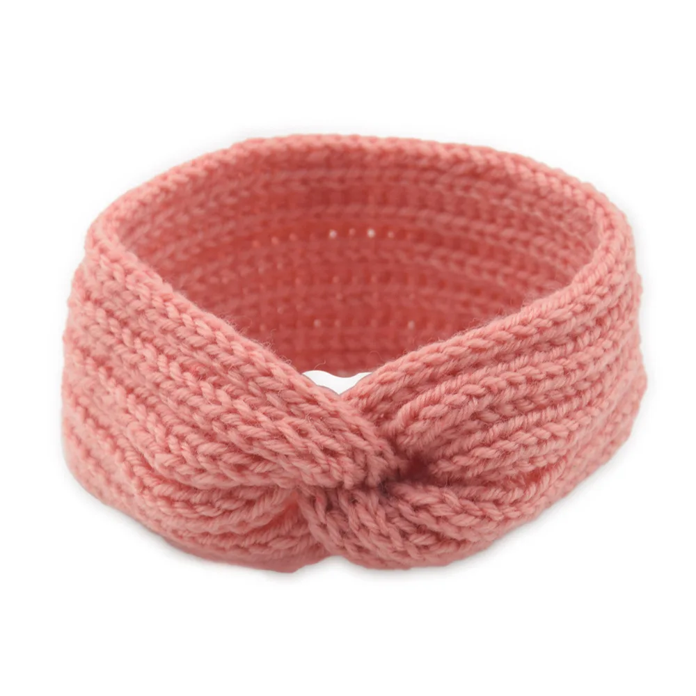 

Winter Cute Kids Girl Woolen Knitting Cross Headband Hairband Hair Accessories Head wear