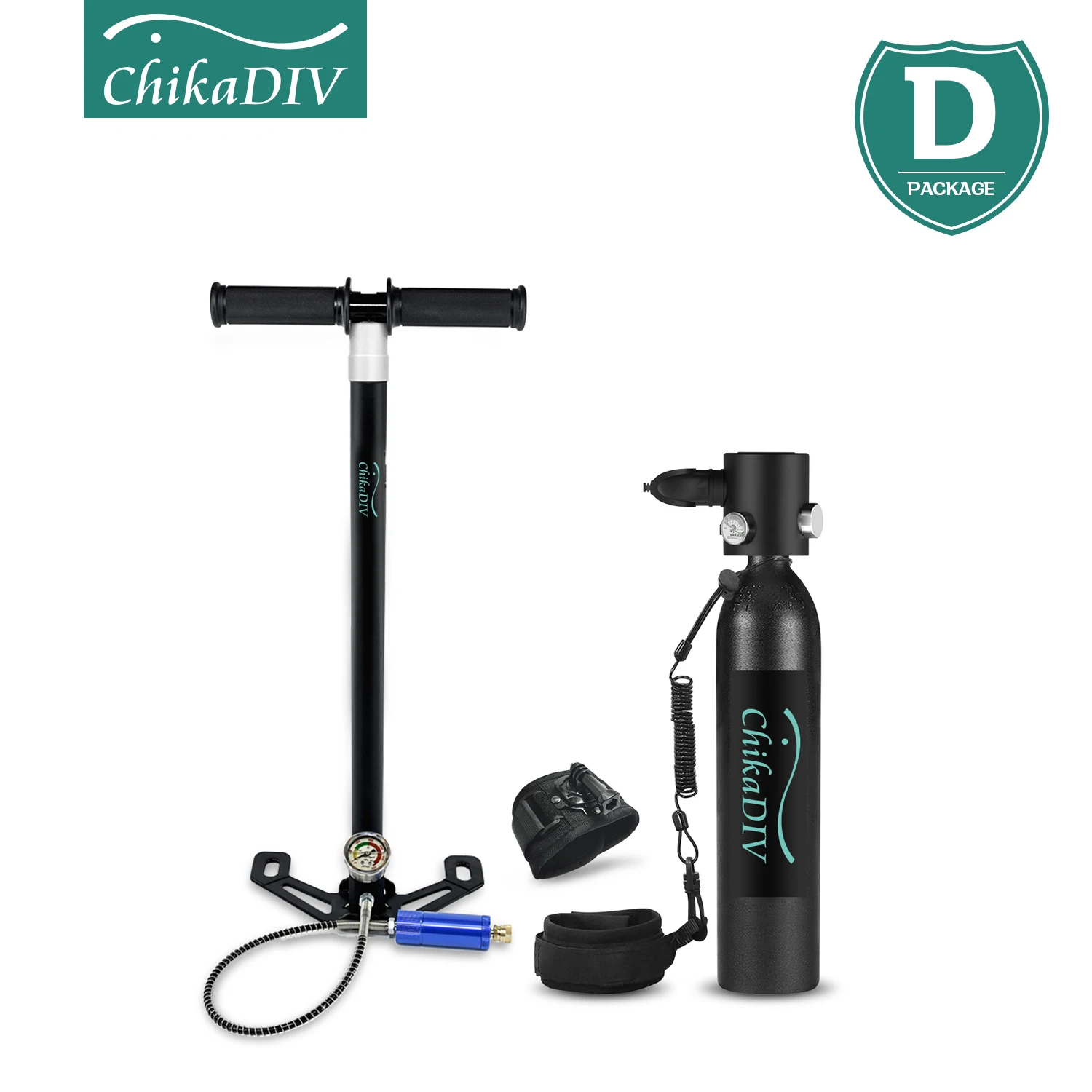 ChikaDIV кислородный баллон Дайвинг Оборудование Набор 0 7 литров цилиндр аксессуары