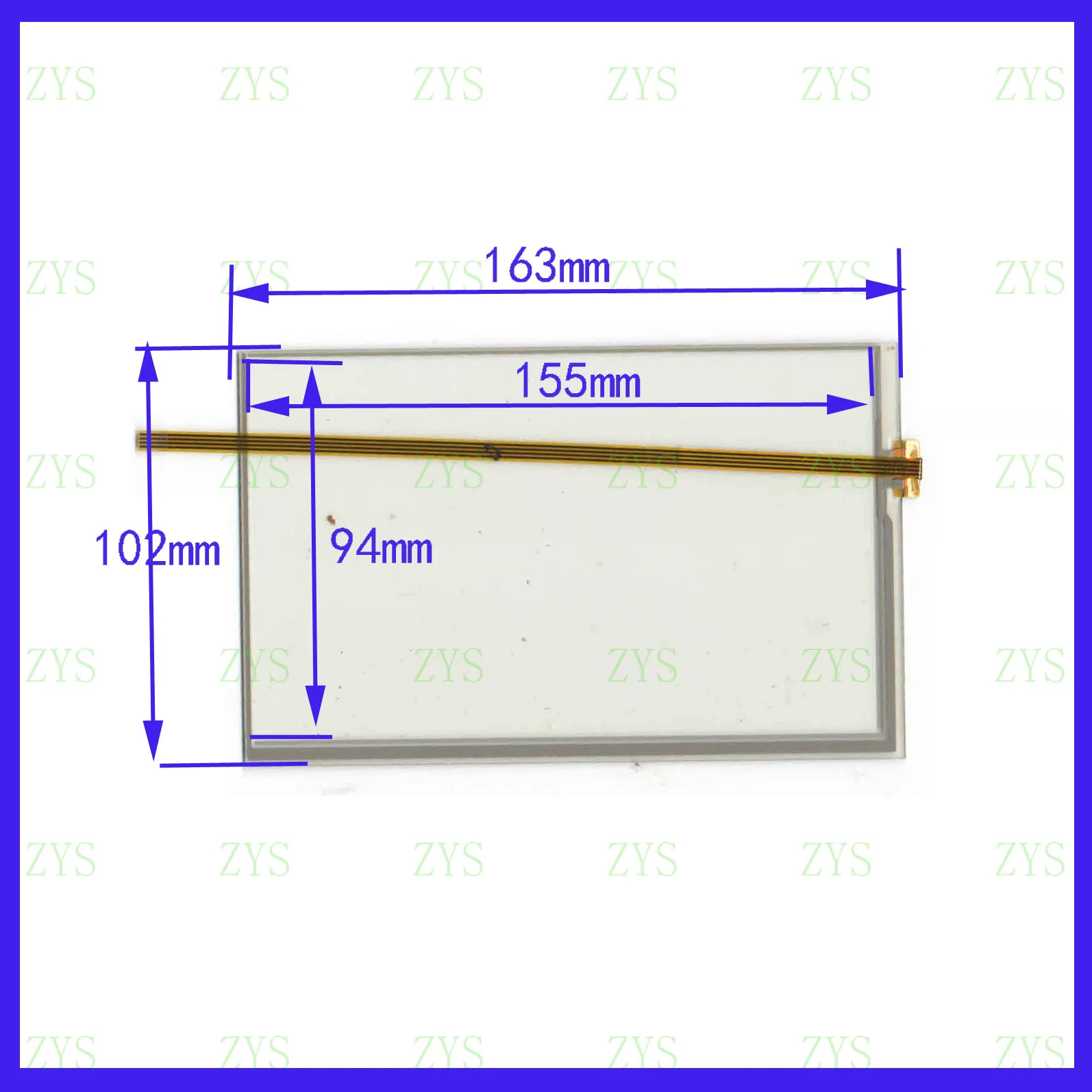 

ZhiYuSun 50PCS/LOT TT20240A 163*102mm 7.1inch 4 lines resistive touch panel for Car DVD Industrial control 163*102