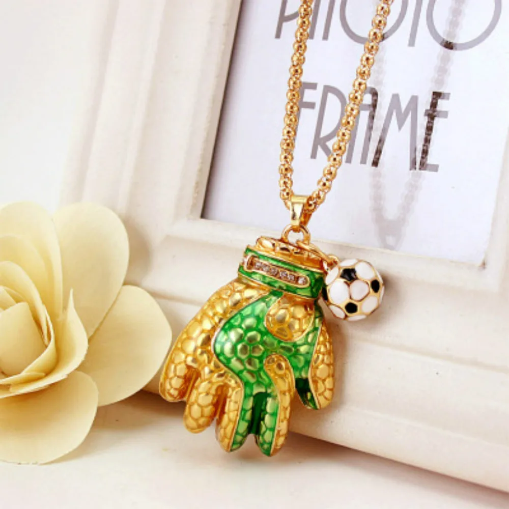 Fashion Boxing Gloves Crystal Rhinestone Keyrings Key Chains Holder Purse Bag For Car christmas Gift Football necklace | Спорт и