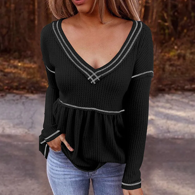 

Autumn And Winter Female Regular Casual Clothing Top Women's T Shirt T-shirt Tops Blouses Fashion 2021 Knit LC25110322