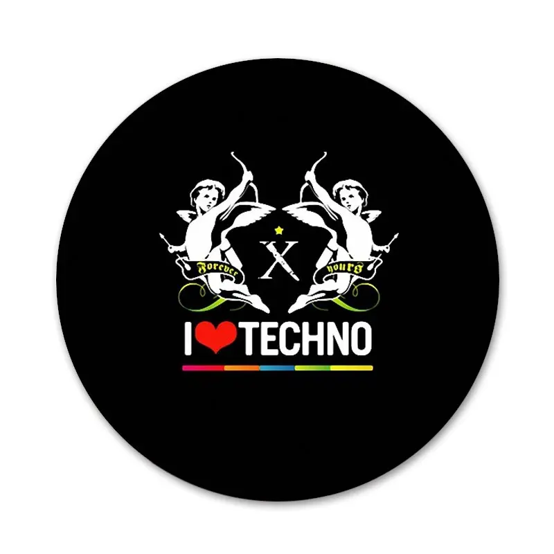Techno Music Badge Brooch Pin Accessories For Clothes Backpack Decoration gift | Badges