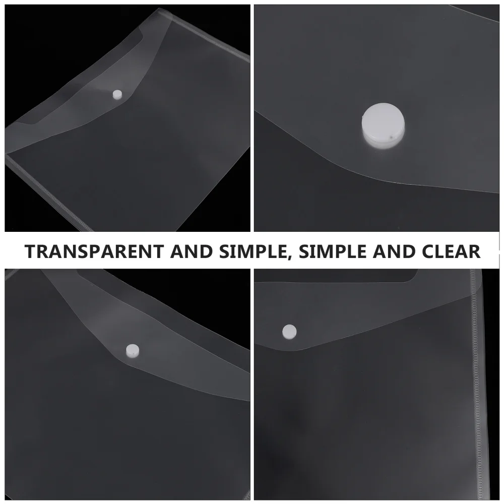 

1 Bag 10pcs A4 Transparent File Bags Document Storage Bags (Transparent)