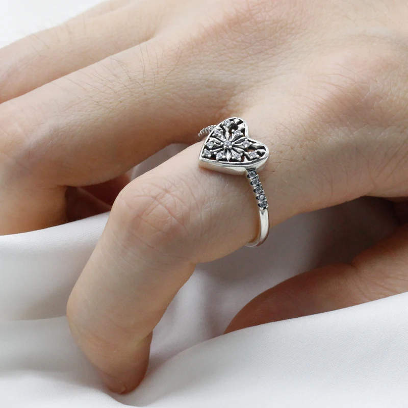 Женское кольцо из стерлингового серебра 925 пробы на палец с кубическим цирконием