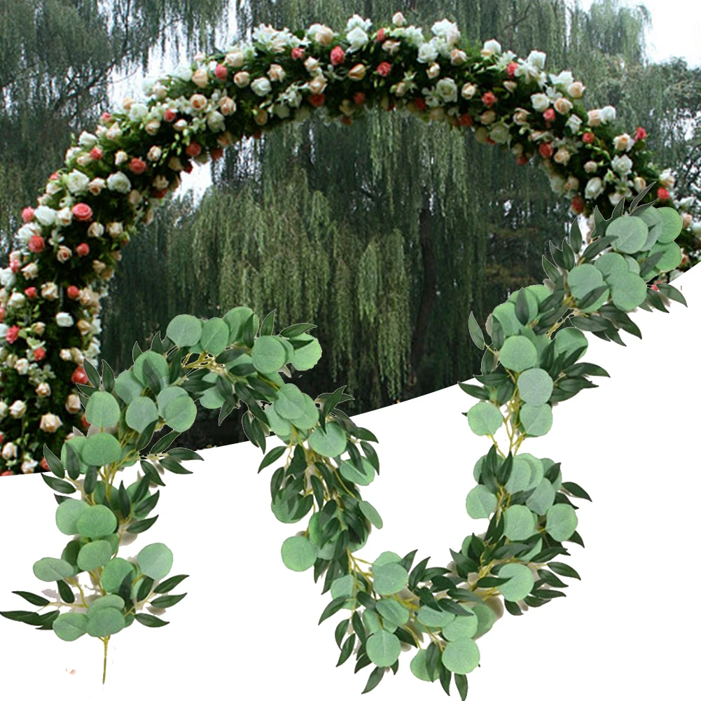 2 м искусственная ива листья гирлянды зеленые ивовые лозы ветки Струны для