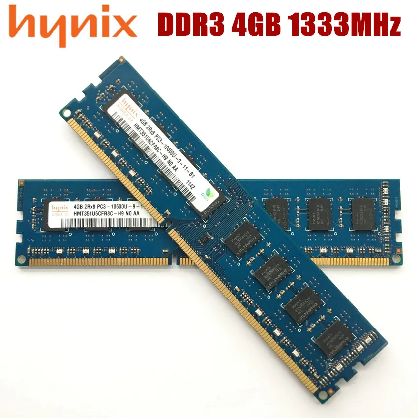 

Hynix чипсет ПК Оперативная память модуль памяти для настольного компьютера DDR3 4 Гб PC3 10600U 4G 1333 МГц