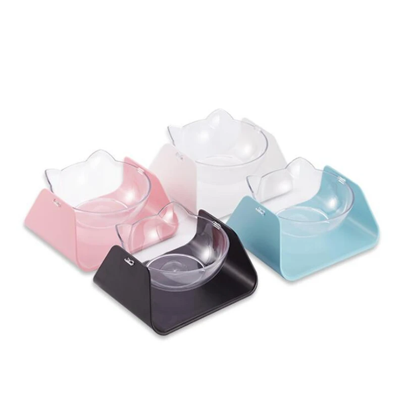 TECHOME Милая кошачья чаша для еды защита шейного позвонка Регулируемая косая миска